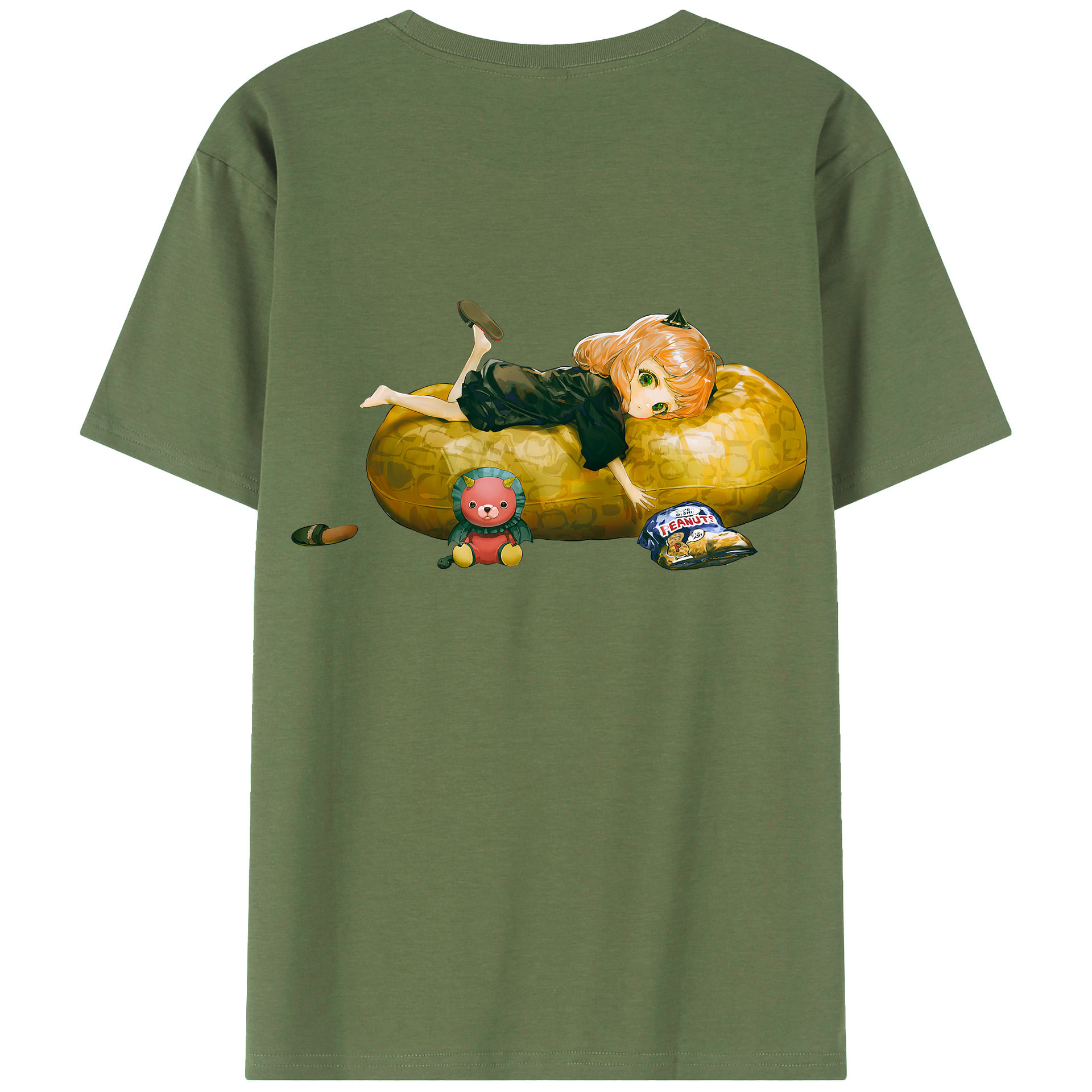 （画像用） SPY×FAMILY间谍家家酒 綿100％ メンズ半袖Tシャツ（バックプリント） 通気性